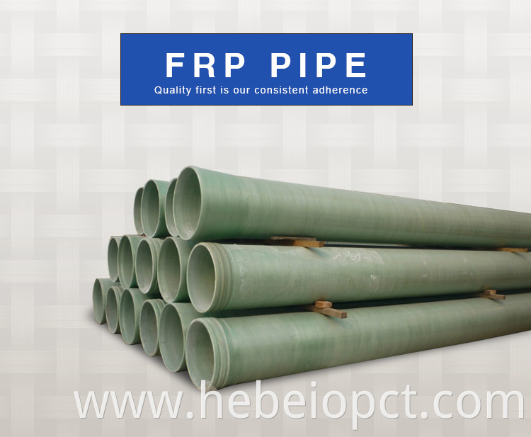 GRP underground glass fiber gre winding frp process pipe